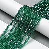 Transparent Electroplate Glass Beads Strands EGLA-A039-T2mm-A10-4