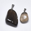Natural Smoky Quartz Pendants G-T122-32B-2