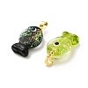 Handmade Dichroic Foil Lampwork Pendants DICH-G001-01G-2
