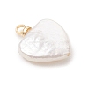 Natural Baroque Pearl Keshi Pearl Pendants PALLOY-JF04777-02-4