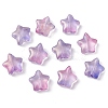 Transparent Spray Painted Glass Beads GLAA-FS0001-62B-4