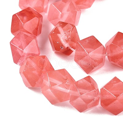 Cherry Quartz Glass Beads Strands G-T138-30-1