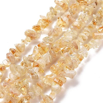 Natural Citrine Chips Beads X-F091-1