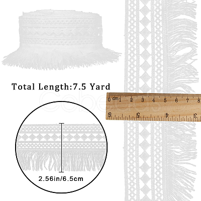 7.5 Yards Polyester Fringe Tassel Trim DIY-GF0009-05A-1