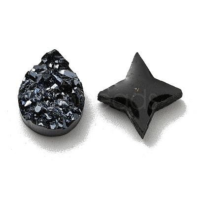 Imitation Druzy Gemstone Resin Beads RESI-X0001-42-1