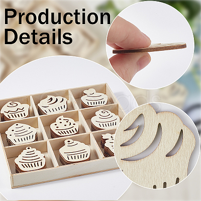63Pcs 9 Styles Unfinished Wood Cutouts WOOD-WH20011-11A-1