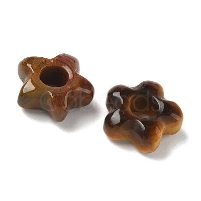 Natural Tiger Eye European Beads G-C252-02D-1