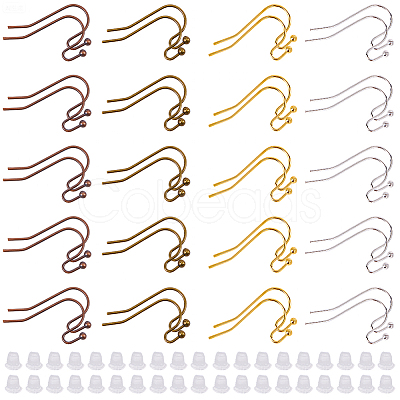 60Pcs Brass Earring Hooks FIND-SC0020-36-1
