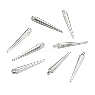 Tibetan Style Alloy Spike Pendants TIBEP-A16461-S-NR-1