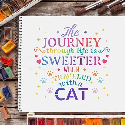 PET Hollow out Drawing Painting Stencils Sets DIY-WH0172-377-1