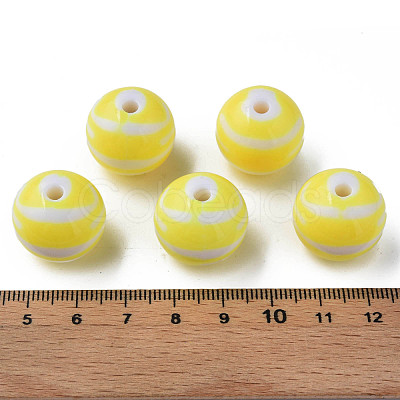 Opaque Striped Acrylic Beads MACR-S373-27B-06-1
