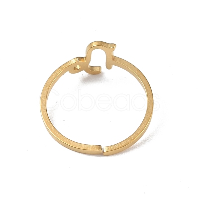 12Pcs 304 Stainless Steel Adjustable Finger Ring RJEW-L115-01G-M-1