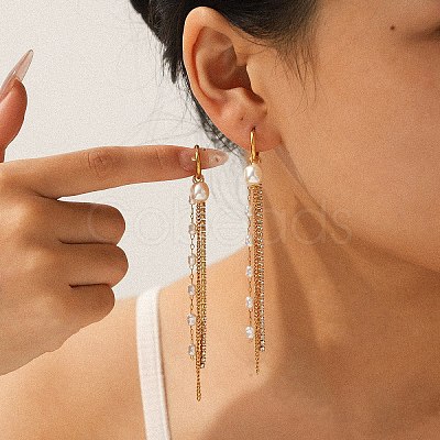 304 Stainless Steel Pave Clear Cubic Zirconia Hoop Earrings WG6C0B9-01-1