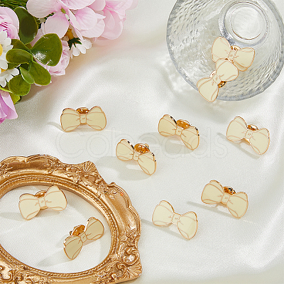 16Pcs Bowknot Enamel Pins JEWB-FH0002-01B-1