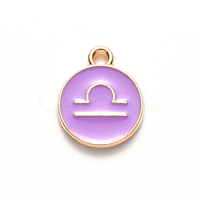 Alloy Enamel Pendants ENAM-S124-01B-01K-1