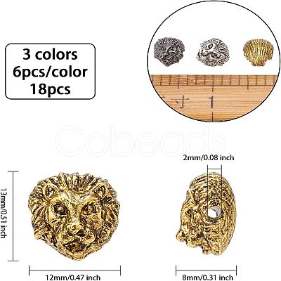 Tibetan Style Alloy Beads PALLOY-FH0001-40-1