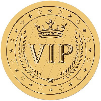 Plastic Self Adhesive Gold Foil Embossed Stickers DIY-WH0575-044-1