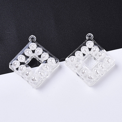 Transparent Acrylic Pendants TACR-R146-009-1