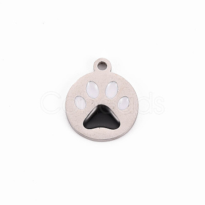 304 Stainless Steel Enamel Charms LS-STAS-Q242-039C-1