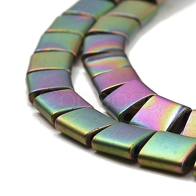 Electroplated Frosted Non-magnetic Synthetic Hematite Beads Strands G-G089-B01-02-1