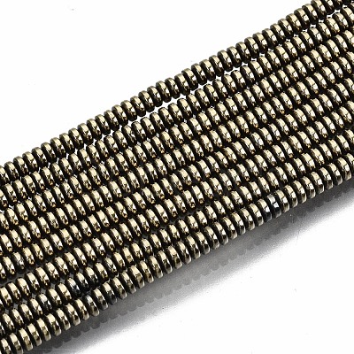 Electroplate Non-magnetic Synthetic Hematite Beads Strands G-T114-58-02-1