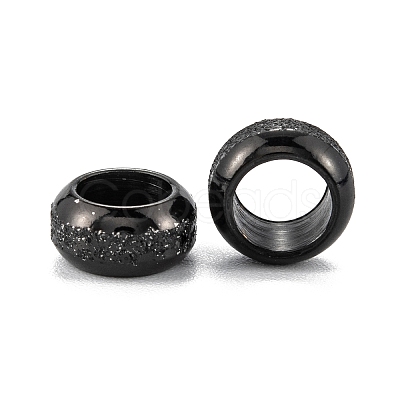 Frosted 201 Stainless Steel European Beads LS-STAS-B020-13EB-1