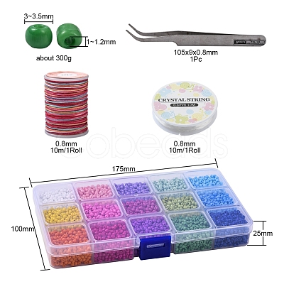 DIY Seed Beaded Bracelet Making Kit DIY-YW0005-66-1