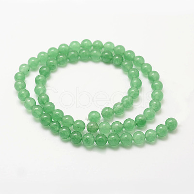 Natural Green Aventurine Bead Strands X-G-P281-01-6mm-1