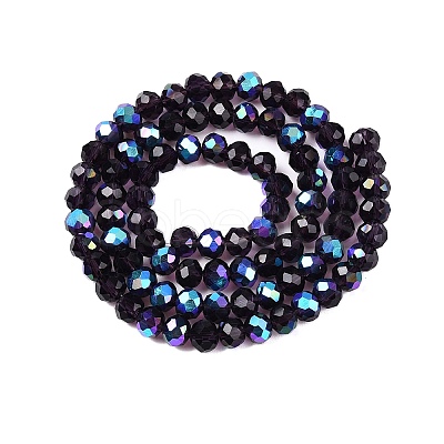 Electroplate Glass Beads Strands EGLA-A044-T6mm-L15-1