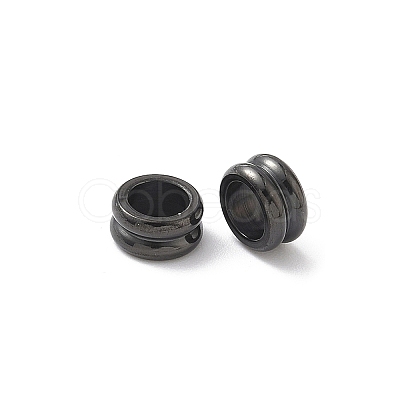 Ion Plating(IP) 304 Stainless Steel Grooved Beads LS-STAS-WH0055-04EB-1