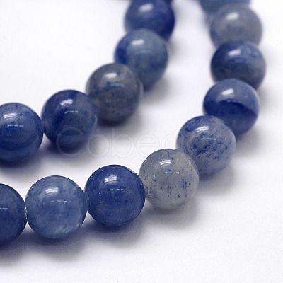 Dyed & Heated Natural Blue Aventurine Beads Strands LS-G-F380-10mm-1