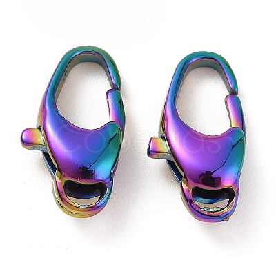Ion Plating(IP) 304 Stainless Steel Lobster Claw Clasps STAS-F109-01M-1