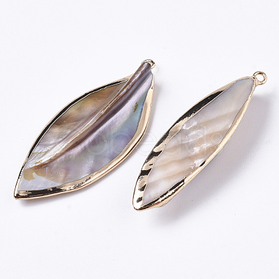 Natural Freshwater Shell Big Pendants X-SHEL-R048-09-1