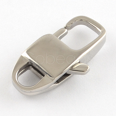 Tarnish Resistant Polished 316 Surgical Stainless Steel Lobster Claw Clasps X-STAS-R072-34-1