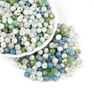 Picasso Baking Paint Glass Seed Beads SEED-N007-38A-04-1
