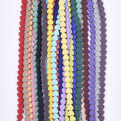 Spray Painted Non-magnetic Synthetic Hematite Beads Strands G-T124-34C-1