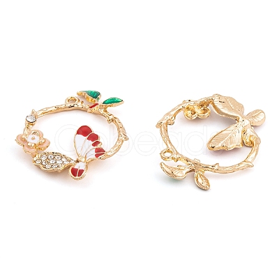 Rack Plating Alloy Enamel Pendants LS-FIND-A040-04KCG-01-1