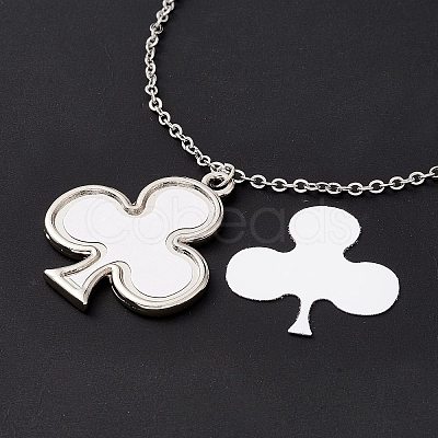 Sublimation Blank Aluminum Pendant Necklace LS-NJEW-E020-02P-04-1