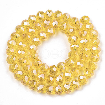 Electroplate Glass Beads Strands EGLA-A034-T8mm-A04-1
