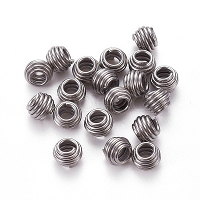 Tarnish Resistant 304 Stainless Steel Spring Beads STAS-L224-006P-1
