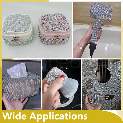 Glitter Resin Hotfix Rhinestone DIY-WH0622-417A-1