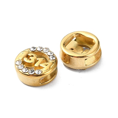 Ion Plating(IP) 304 Stainless Steel Slide Charms STAS-C089-06A-G-1