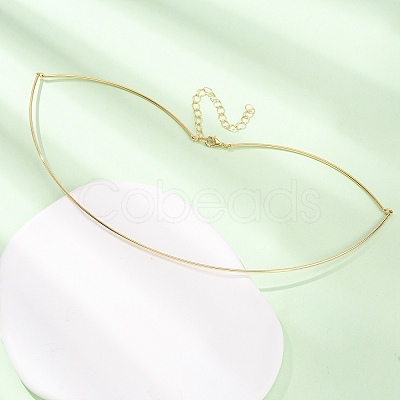 1.5MM Brass Torque Choker Necklaces KK-CBA3297-12G-1