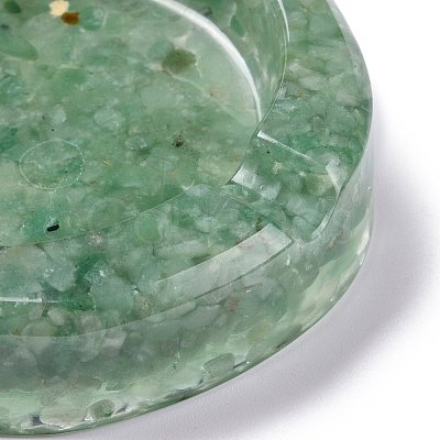 Natural Green Aventurine Ashtray DJEW-F015-08B-1