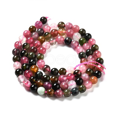 Natural Multicolor Tourmaline Beads Strands G-D467-B02-1