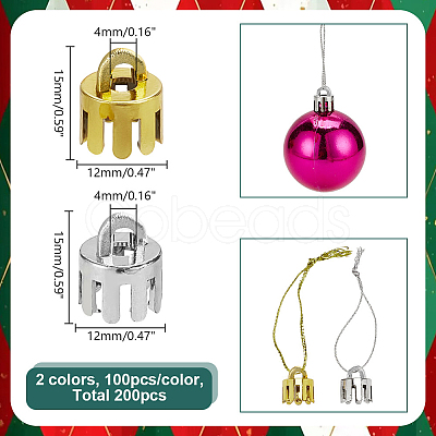 200Pcs 2 Colors Plastic Pendant Bail KY-AR0001-38B-1