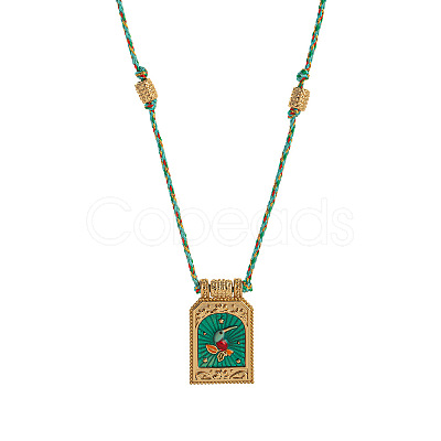Brass and Enamel Pendant Necklaces FS-WG2CA9F-17-1