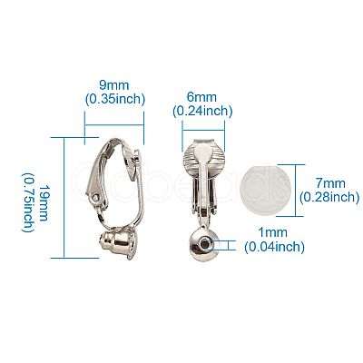 Brass Clip on Earring Findings DIY-TA0002-19P-1