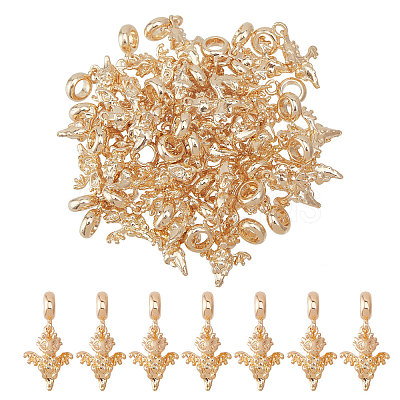 36Pcs Alloy European Dangle Charms MPDL-CA0001-06G-1