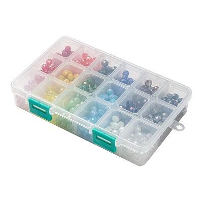 18 Colors Electroplate Glass Beads EGLA-JP0002-03B-8mm-1